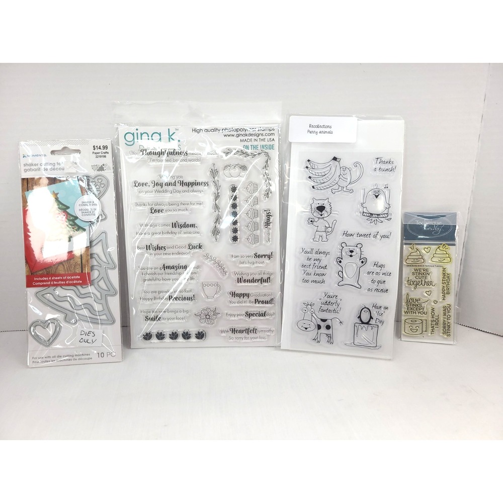Scrapbooking Stamps and Dies Gina K Recollections & Others
